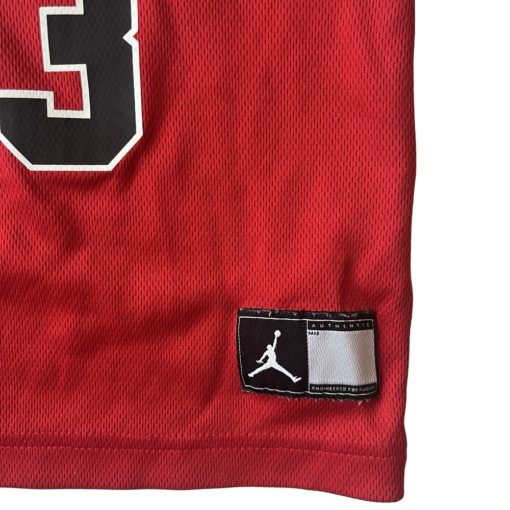 Air Jordan Youth Size‎ 2T Red Black Jersey 23 Tank Mesh Basketball Spellout - Picture 4 of 7
